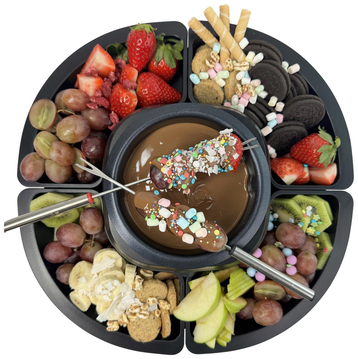 Schokoladenfondueset Sf 430 - Schwarz, Basics, Kunststoff (36/12/36cm) - Silva Homeline