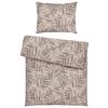 POSTEĽNÁ BIELIZEŇ STITCHED LEAVES - hnedofialová/béžová, textil (140/200cm) - Modern Living