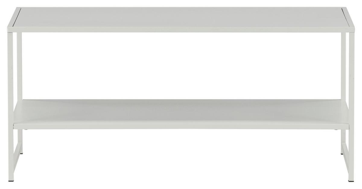 Couchtisch Staal - Weiß, Design, Metall (102/43/45cm) - Livetastic