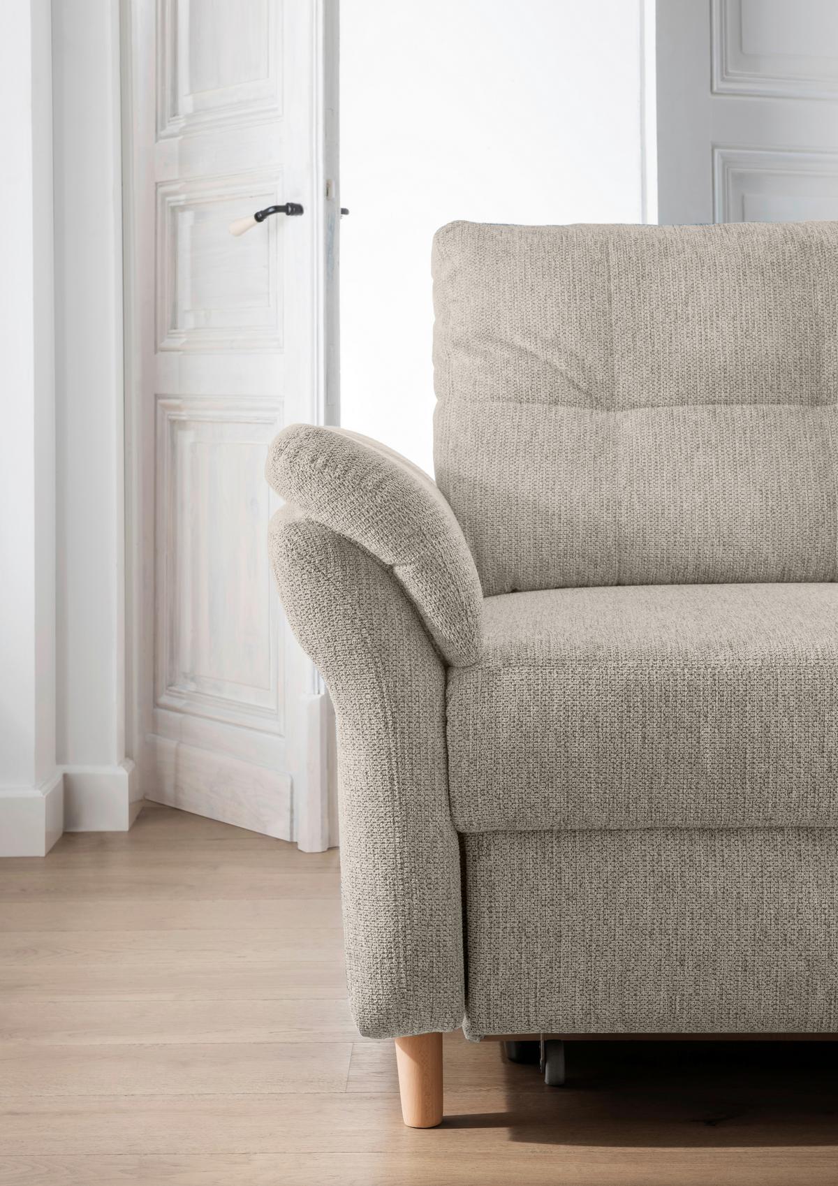 Ecksofa Brizzini, Beige S: 264x206 Cm - Beige/Naturfarben, MODERN, Textil (264/206cm) - Livetastic