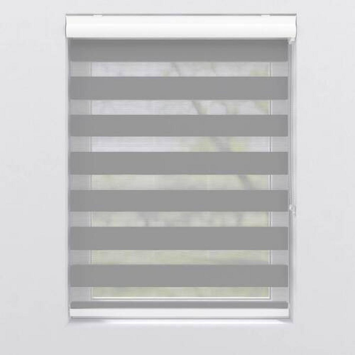 Doppelrollo Doppel-Rollo K.28mm Tl - Grau, KONVENTIONELL, Textil (40/175cm)