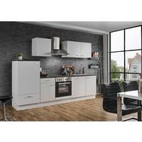 Küchenblock White-Classic - Graphitfarben/Weiß, KONVENTIONELL, Holzwerkstoff (280cm) - Menke
