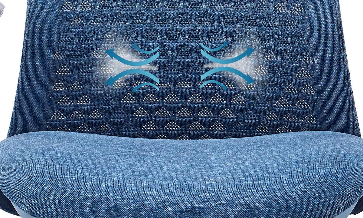 DREHSTUHL Vervio Blau B: 63cm - Blau, MODERN, Kunststoff/Textil (63/111/67cm) - MID.YOU