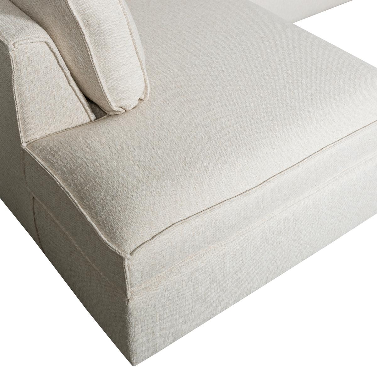 Ecksofa Thomas Naturfarben S:197x283cm - Schwarz/Naturfarben, Design, Textil (197/283cm) - Livetastic