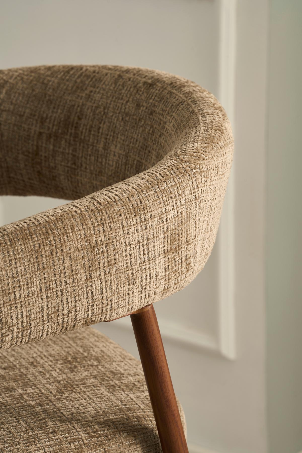 Barhocker Flora Braun/Walnussfarben B: 53 cm - Walnussfarben/Braun, MODERN, Holz/Textil (53/93/55cm) - Livetastic