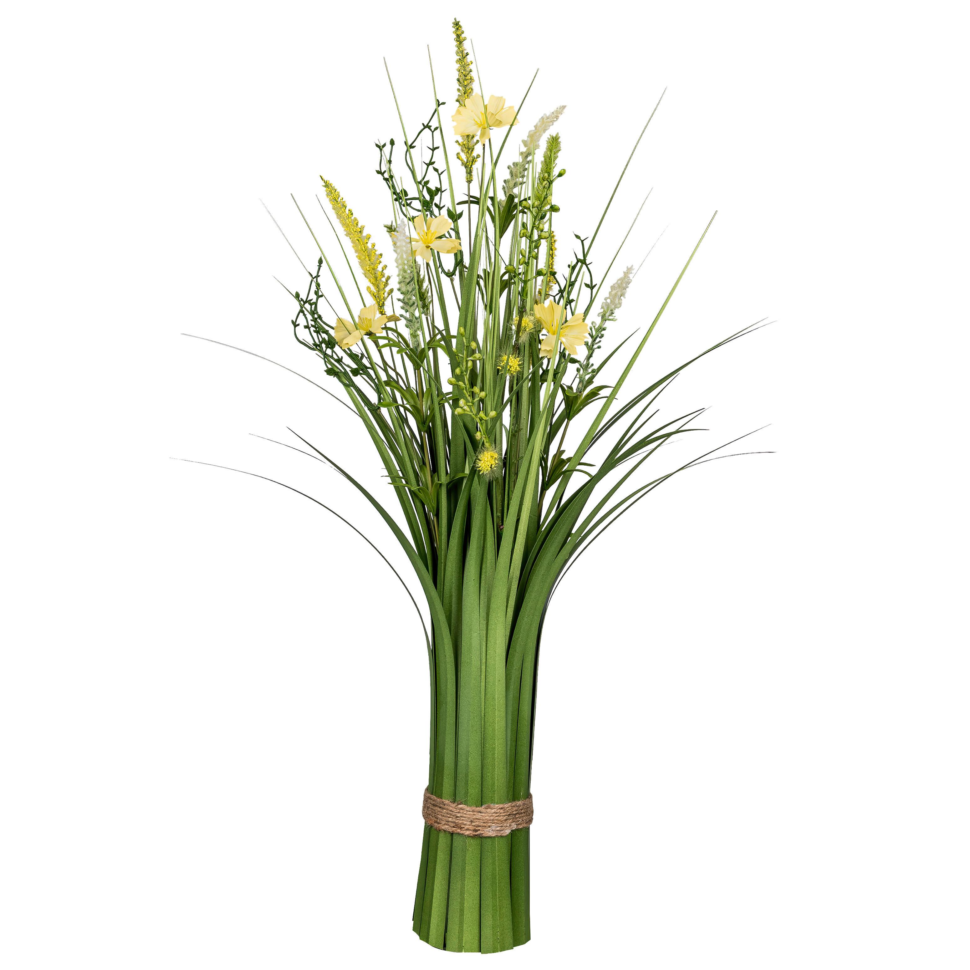 Umělá rostlina GRASBUSCH, V: 64 cm - zelená/světle žlutá, Konvenční, plast (64cm) - Mömax