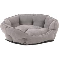 Hundekissen George LxBxH: 56x46x19 cm Grau Lederlook - Grau, KONVENTIONELL, Textil (56/46/19cm)