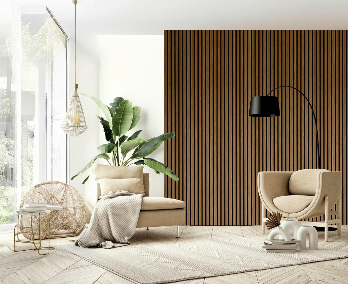 Akustikpaneel Elements Eiche Geölt - Eichefarben, Basics, Holz/Holzwerkstoff (56/120/1.8cm) - Novel