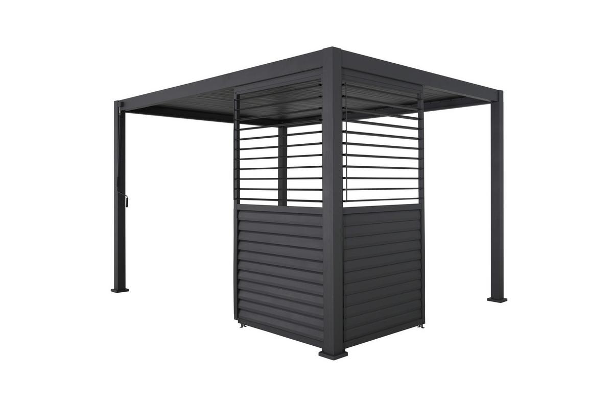Lamellenteil Deluxe/Classic Anthrazit - verstellbar - Anthrazit, MODERN, Metall (113/240/10cm) - Gardenson