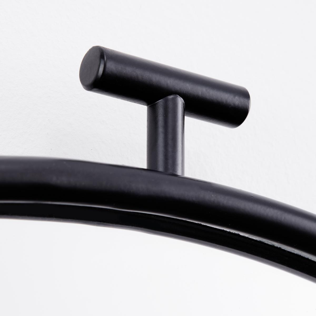 Zrkadlo MEO čierny rám - čierna, Modern, kov/sklo (60/63/2cm) - Bessagi Home