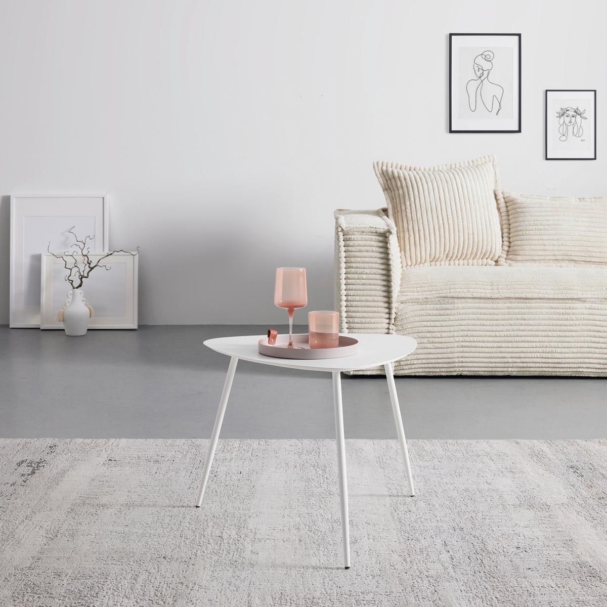 KONFERENČNÍ STOLEK FINE BÍLÁ - bílá, Moderní, kov (56/45,5/57,5cm) - Mömax