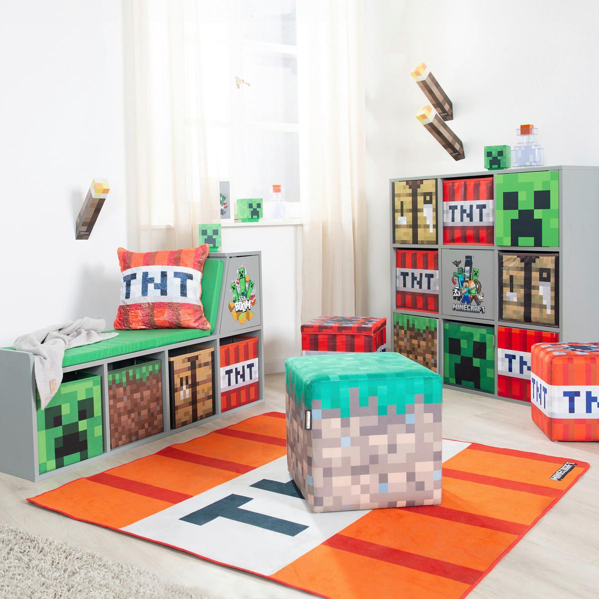 Sitzbox Minecraft - Multicolor, MODERN, Textil (35/35/35cm) - Minecraft