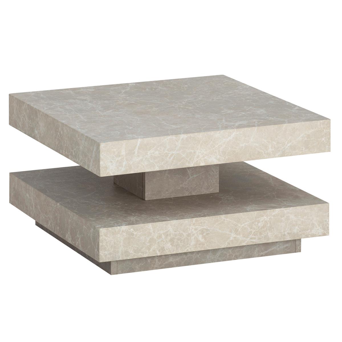 Couchtisch Sandfarben L: 60 cm - Sandfarben, Design, Holzwerkstoff (60/60/34cm) - Livetastic