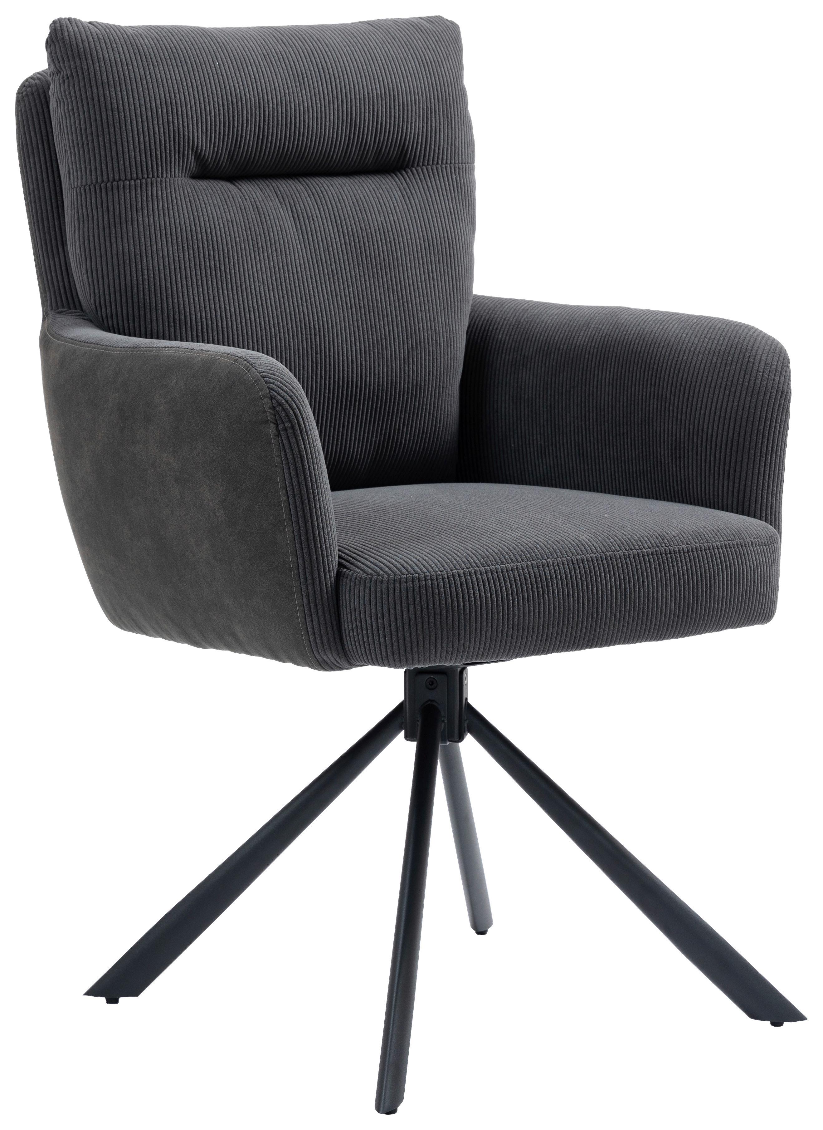 Armlehnstuhl Emely Anthrazit Sitzfl. 180° drehbar, B: 60cm