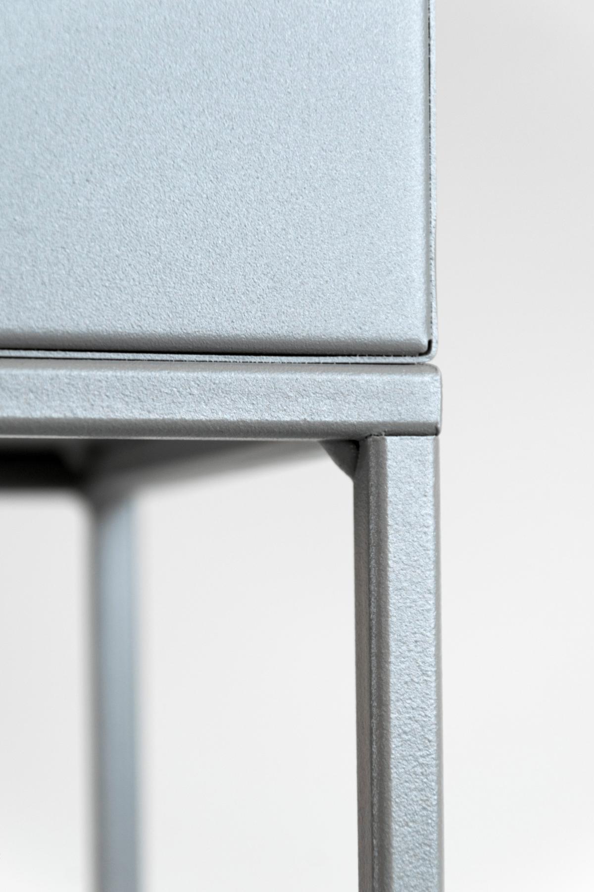 Blumenständer Metall Silber Bxhxt: 19x67x19 Cm - Silberfarben, Basics, Metall (19/67/19cm)