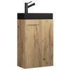 Waschtischkombi Slito Bl - Honigeiche/Schwarz, MODERN, Keramik/Holzwerkstoff (40,5cm) - MID.YOU