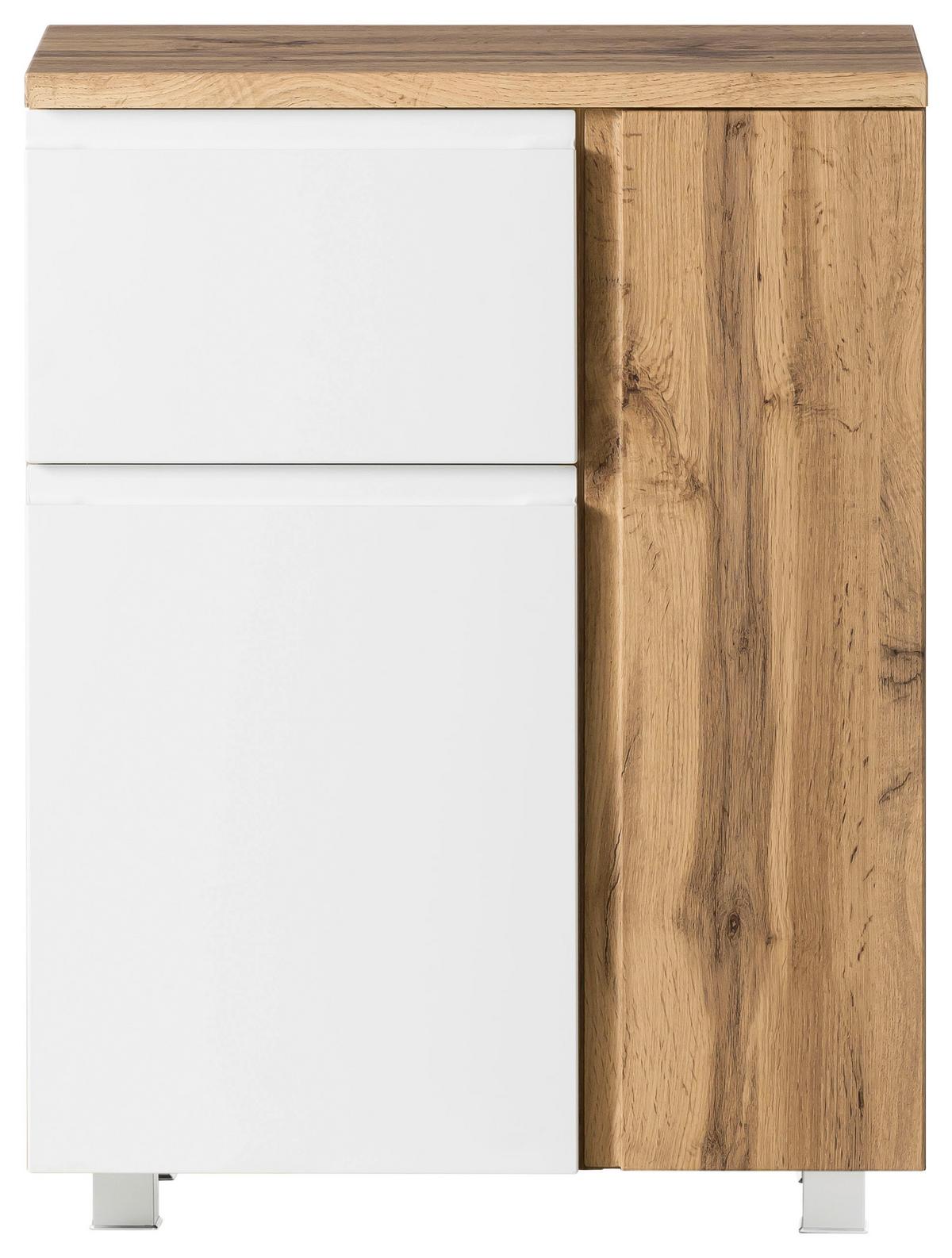 Hängeschrank Varese BxH: 65 79cm Weiß/Wotaneiche Dekor - Eiche Wotan/Weiß, MODERN, Holzwerkstoff (65/79/35cm) - Held