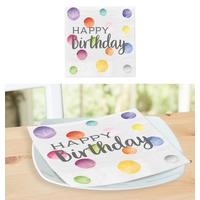Serviette Happy Birthday - Basics, Papier (33/2/33cm)