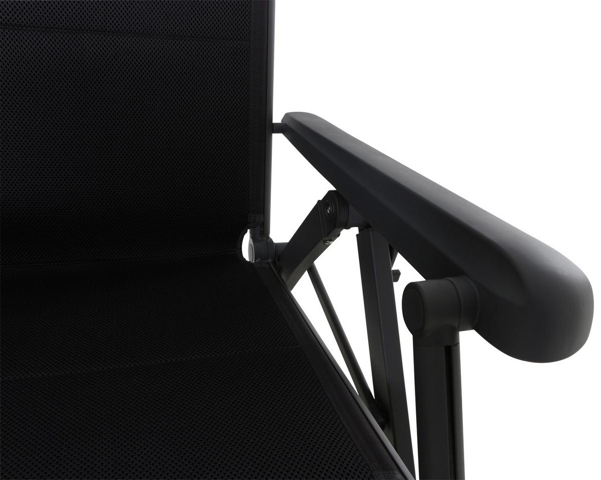 Garten-relaxliegel Klappbar Aluminium - Anthrazit, KONVENTIONELL, Textil/Metall (69/124/84cm) - Siena Garden