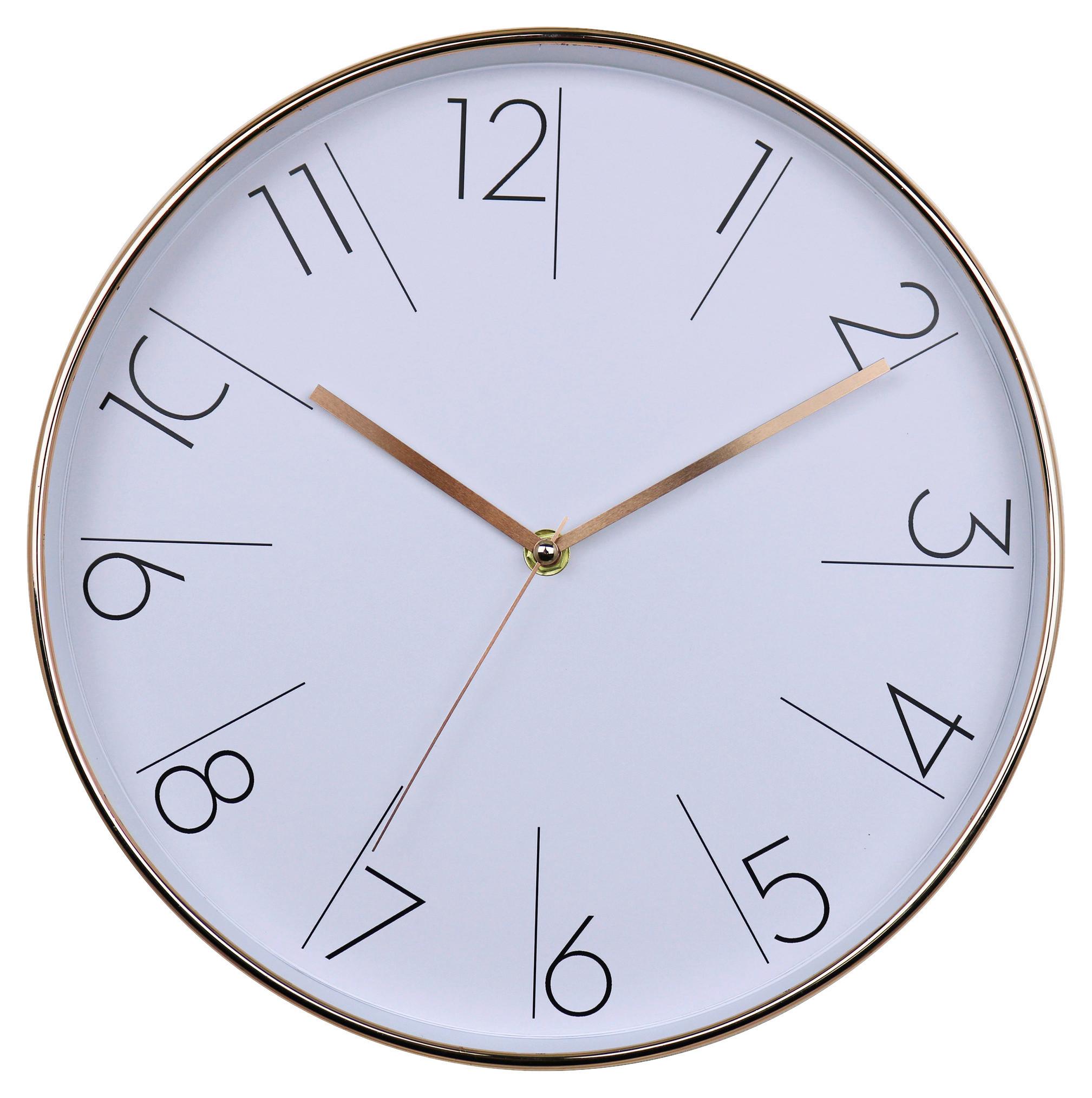 Wanduhr Naomi Versch. Designs, D: 30 Cm - Silberfarben, Basics, Kunststoff (30cm) - Ondega