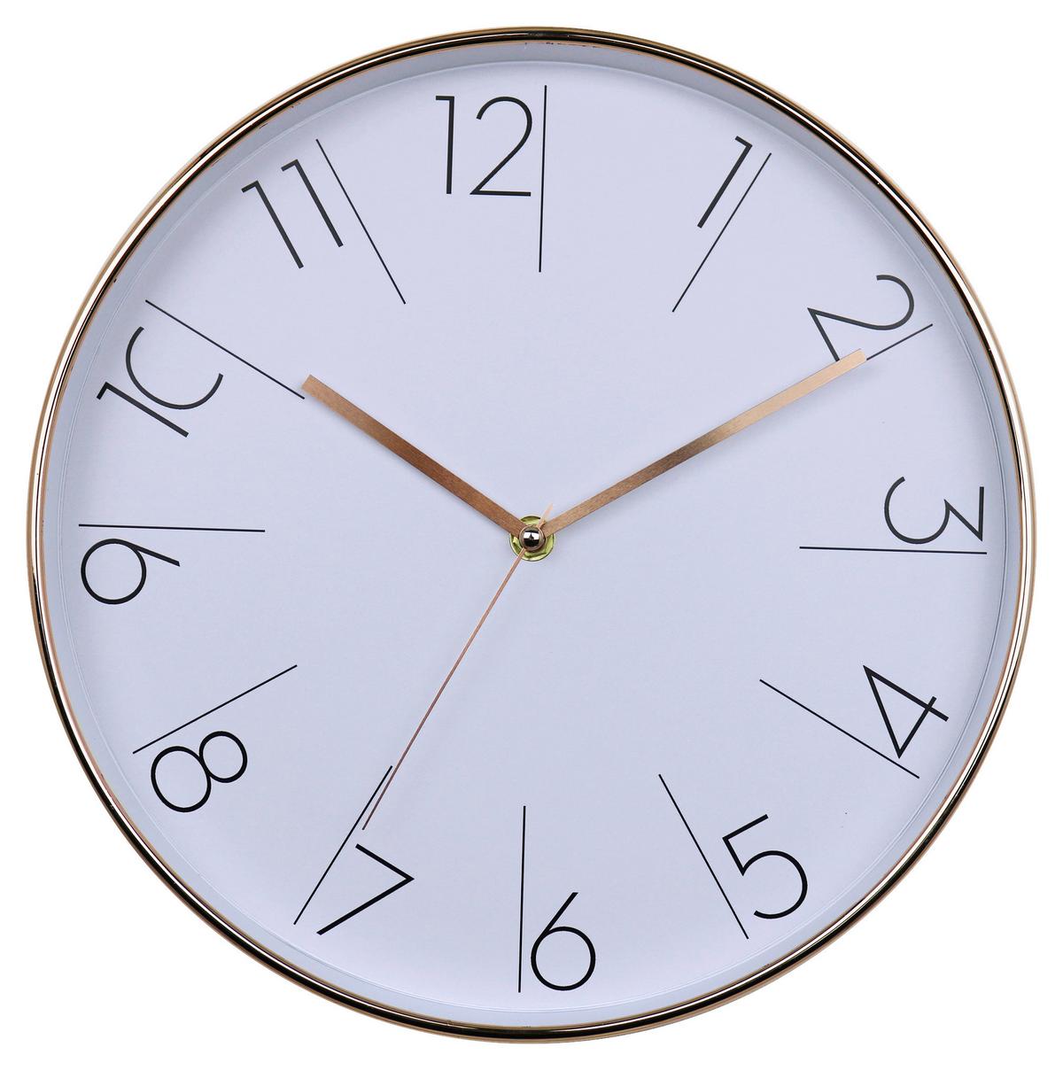 Wanduhr Naomi Versch. Designs, D: 30 Cm - Silberfarben, Basics, Kunststoff (30cm) - Ondega