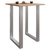 Bartisch Xona B 80x50 - Eichefarben/Silberfarben, KONVENTIONELL, Holzwerkstoff/Metall (80/50/102cm)