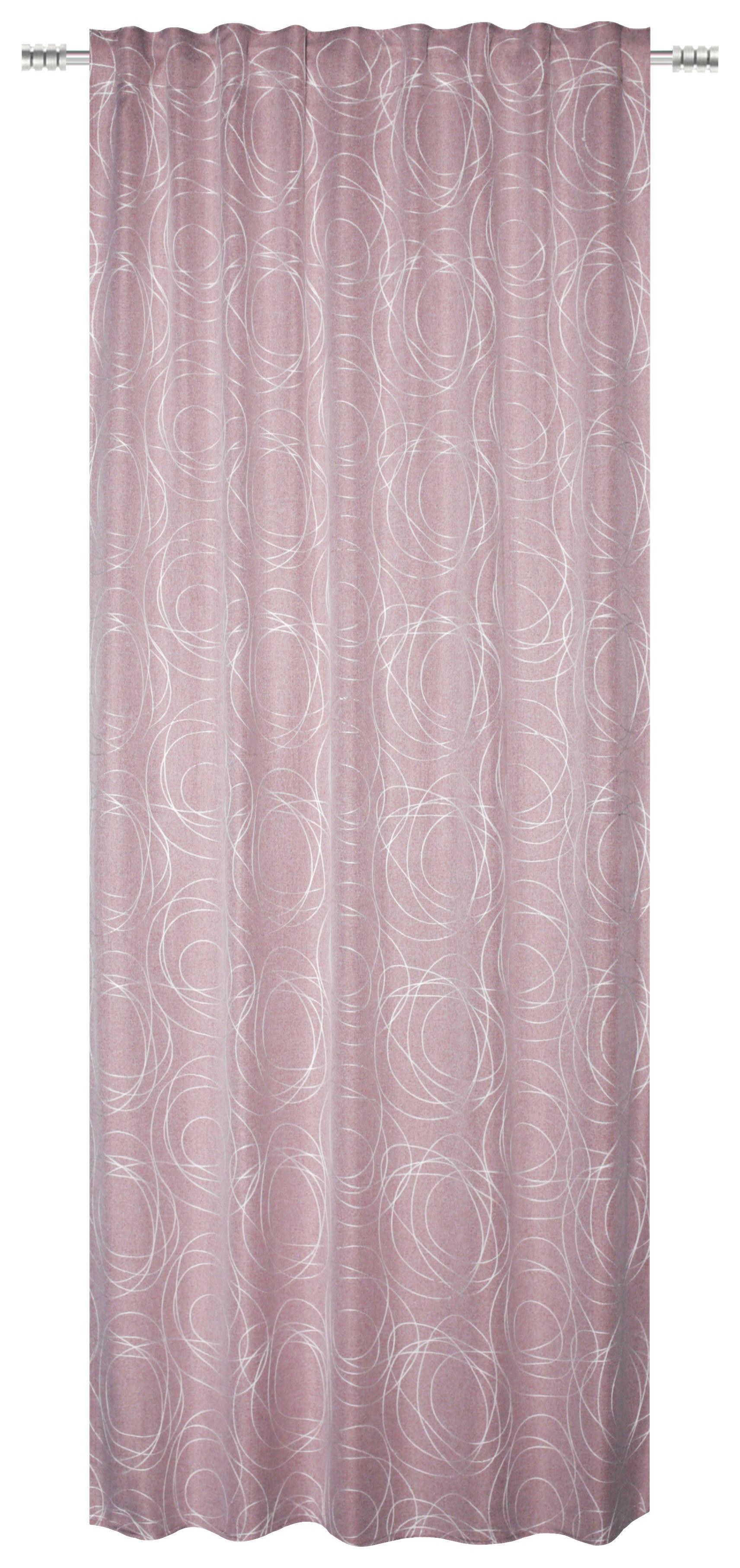 Vorhang mit Universalband Rachel 135x245 cm Hellrosa