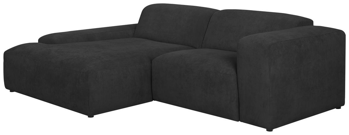 Ecksofa Hannah Anthrazit 170x252 Cm - Anthrazit/Schwarz, Design, Textil (170/252cm) - MID.YOU