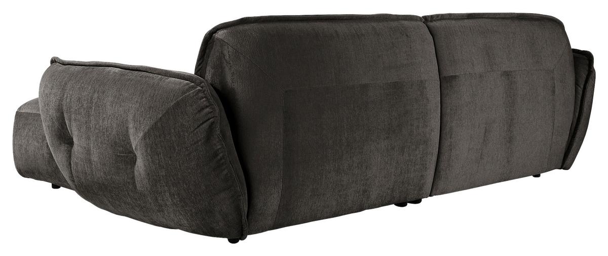Bigsofa Fluffy, Anthrazit B: 285 Cm - Anthrazit/Schwarz, MODERN, Textil (285/87/184cm) - Trendmanufaktur