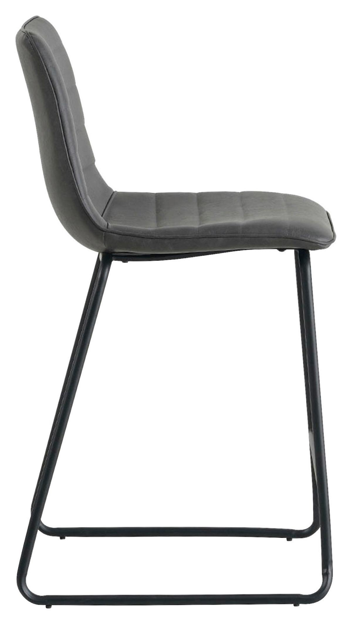 Barhocker-set Milan - Anthrazit/Schwarz, KONVENTIONELL, Kunststoff/Textil (49/98/54,5cm) - MID.YOU