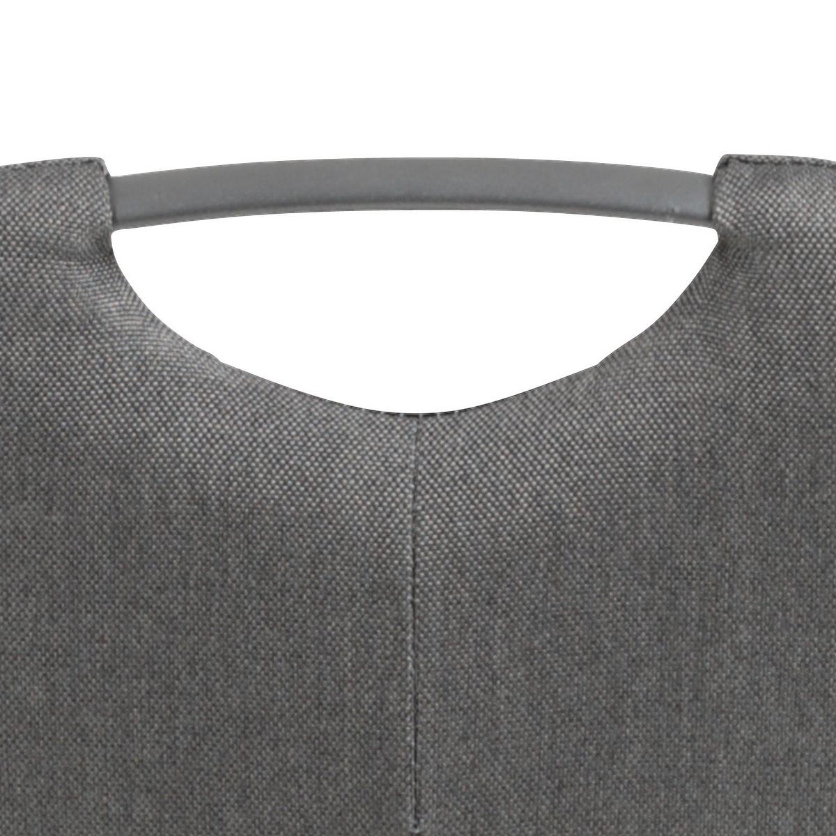 Schwingstuhl Amber Anthrazit/ Grau Gepolstert 4er-Set - Anthrazit/Grau, MODERN, Textil/Metall (43/98/56cm) - MID.YOU