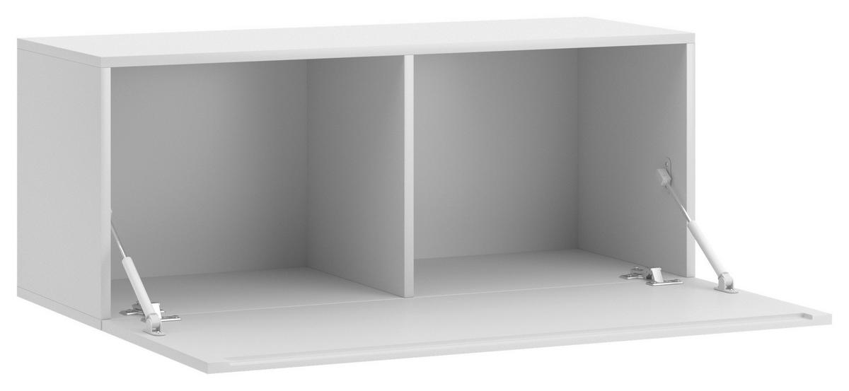 TV-Lowboard Vivien 03 B: 140 cm Schwarz - Weiß Hochglanz/Weiß, Design, Holzwerkstoff (100/40/38cm) - Livetastic