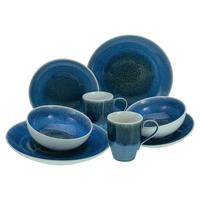 Kombiservice Caldera Keramik, 2 Personen Geschirr Set, Blau - Blau, Basics, Keramik - Creatable