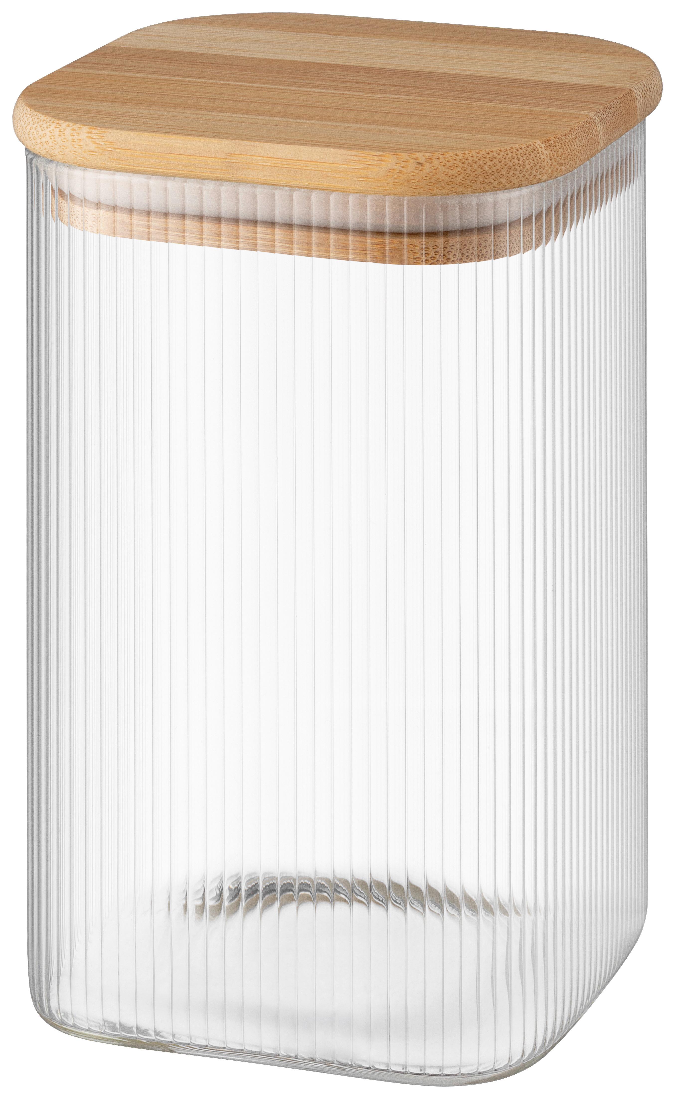 VORRATSGLAS ZARA - Klar/Naturfarben, KONVENTIONELL, Glas/Holz (10/10/15,5cm) - James Wood