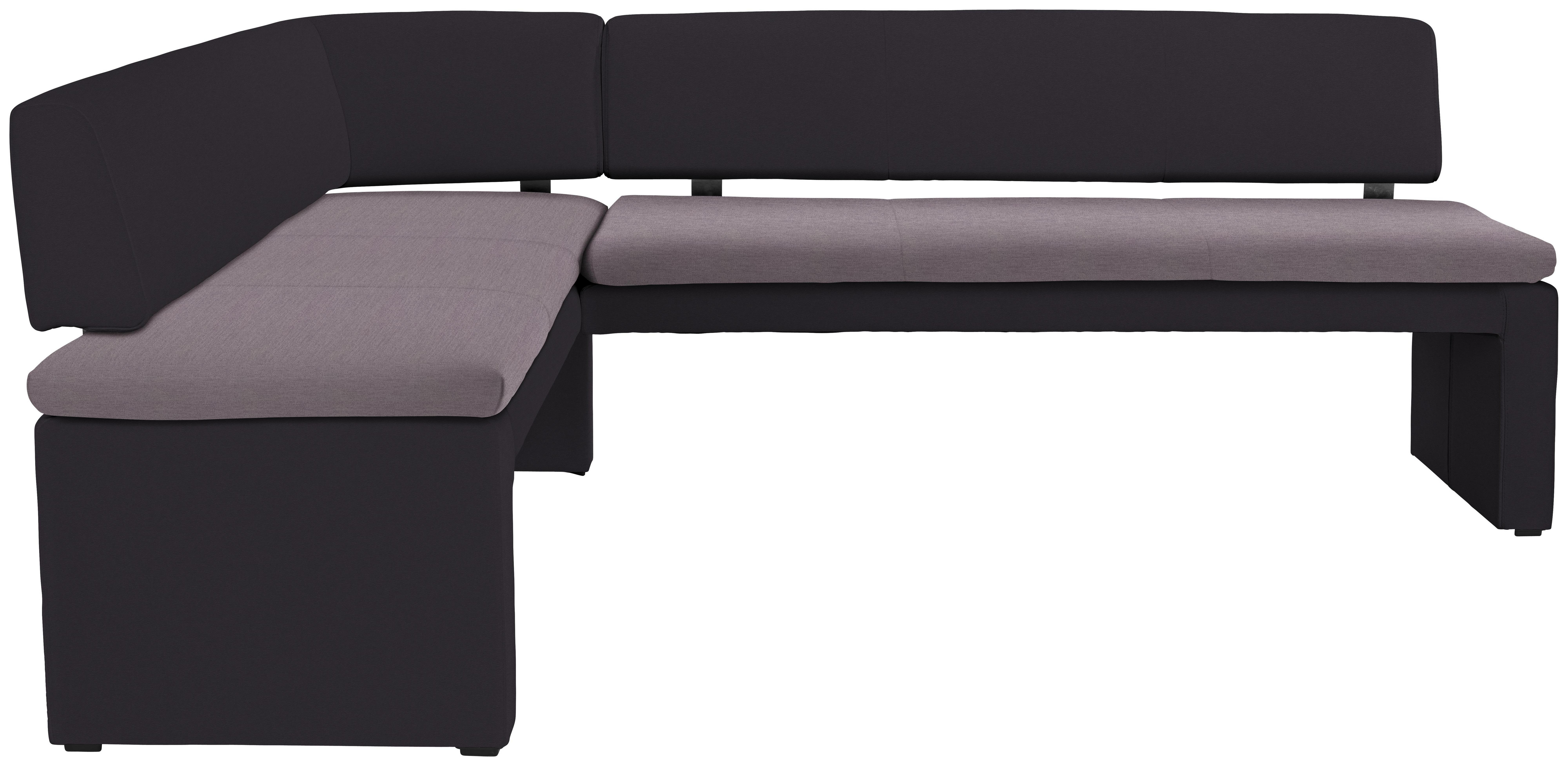 Eckbank Solta 168x187 cm - Schwarz/Grau, KONVENTIONELL, Karton/Holz (168/187cm) - Luca Bessoni