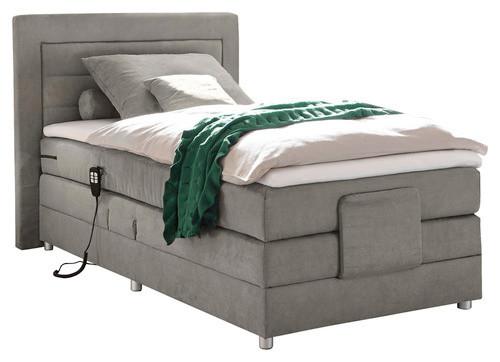 Fotografia produktu: Polohovateľná boxspring posteľ Saba, 100x200, svetlosivá, svetlosivá, 100 cm, 200 cm