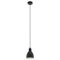 Hängeleuchte Priddy H: 110 cm 1-Flammig, Stahl Schwarz/Weiß - Schwarz/Weiß, Design, Metall (15,5/110cm) - Eglo