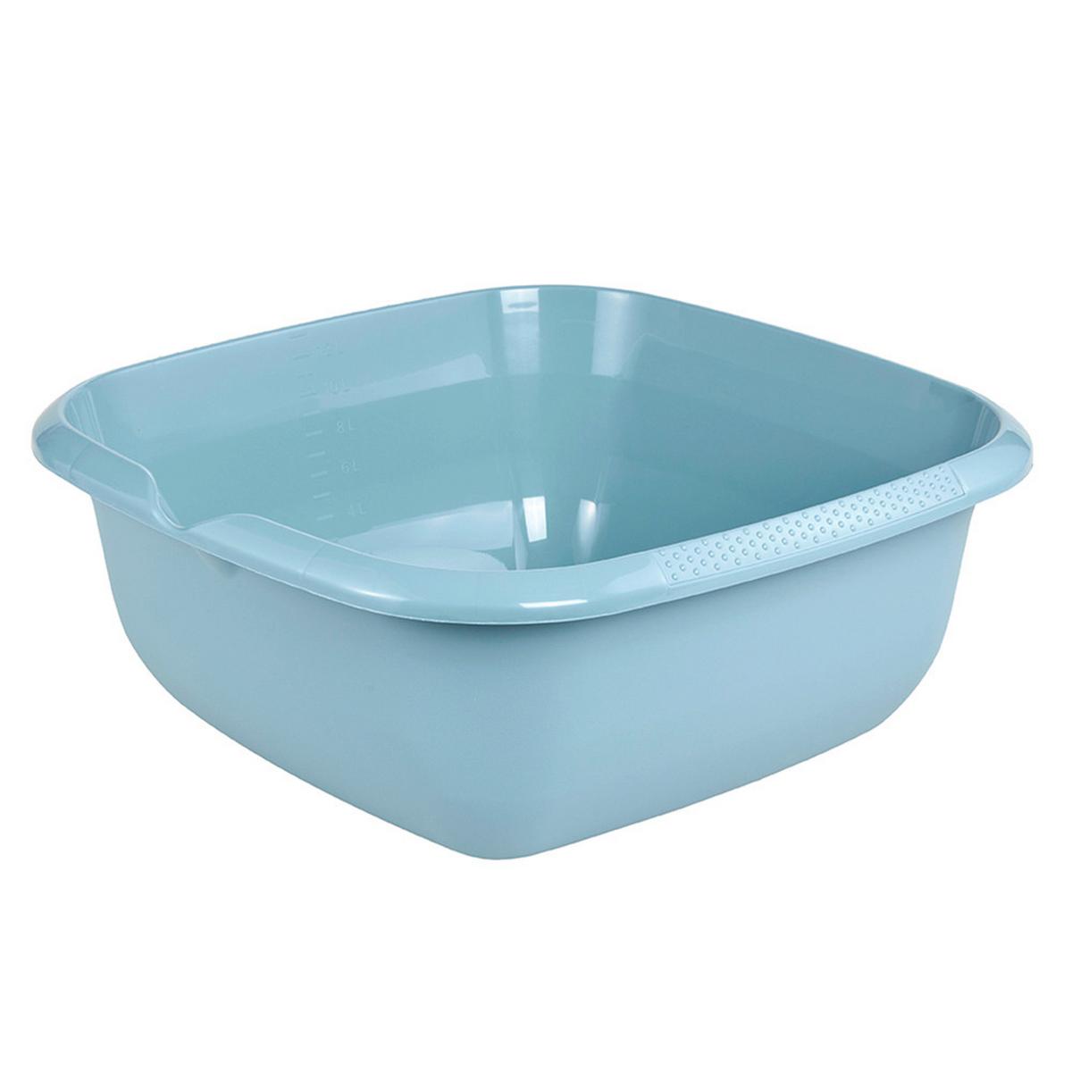 Waschschüssel Björk 13 L Nordic Blue, 38x38x15 Cm - Blau, Basics, Kunststoff (38/38/15cm)