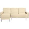 Ecksofa Mit Schlaffunktion Just Fashion Beige - Chromfarben/Beige, KONVENTIONELL, Textil (152/230cm) - Max Winzer