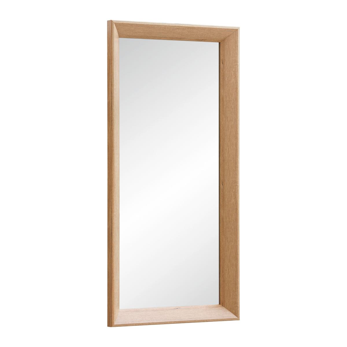 Nástěnné zrcadlo MOLLY dekor dub - barvy dubu, Moderní, plast/sklo (40/80cm) - Mömax