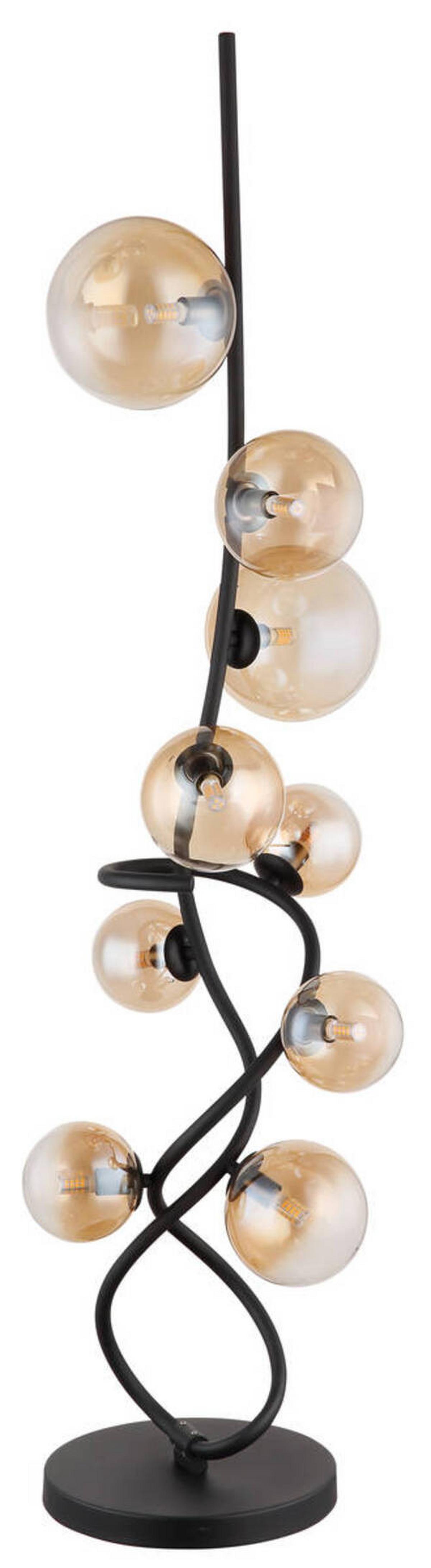 Led-stehleuchte 56141-9s - Klar/Schwarz, Design, Glas/Kunststoff (33/122cm) - Globo