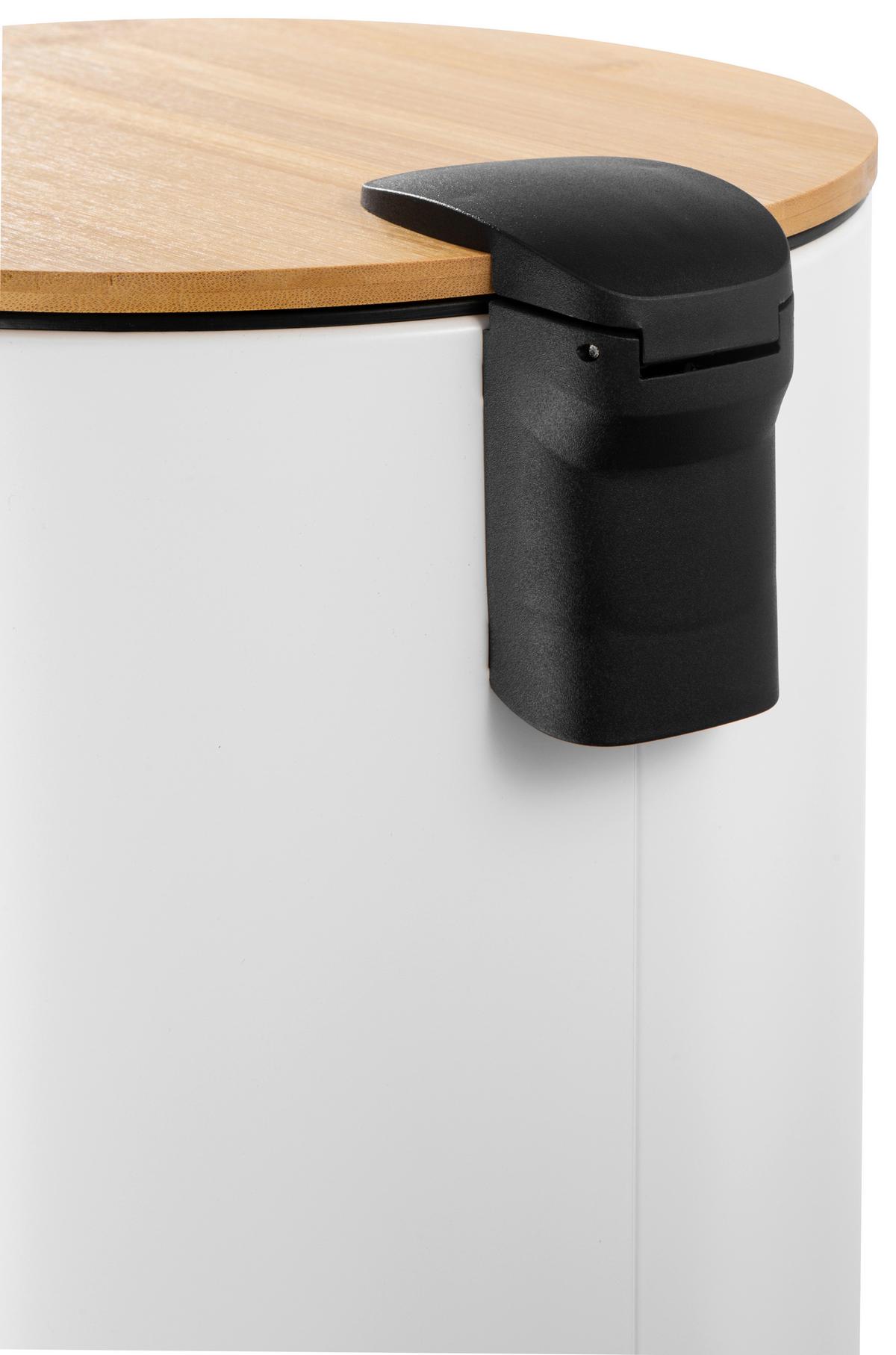 Odpadkový koš ECHTWERK TRETABFALLEIMER - bílá/černá, Design, kov/plast (30,5cm) - Echtwerk