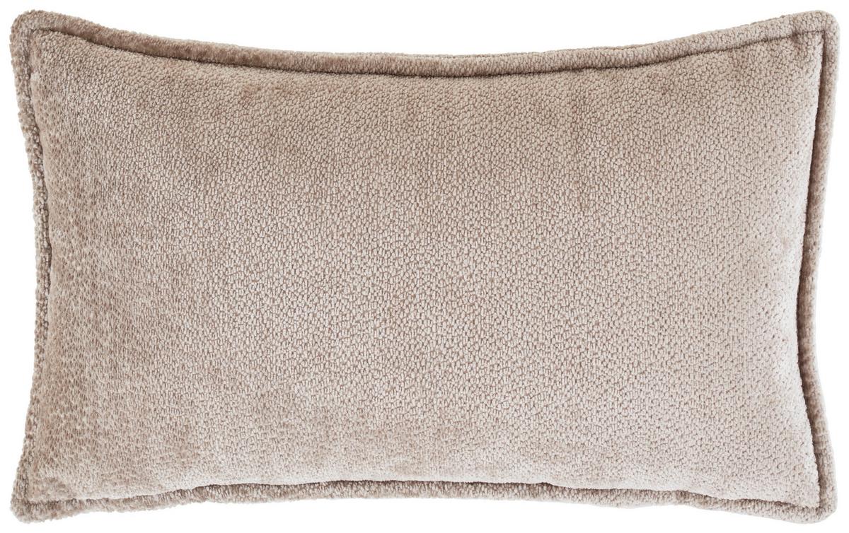 Zierkissen Lea 52x32 Cm Polyester Hellbraun Mit Zipp - KONVENTIONELL, Textil (52/32cm) - Luca Bessoni