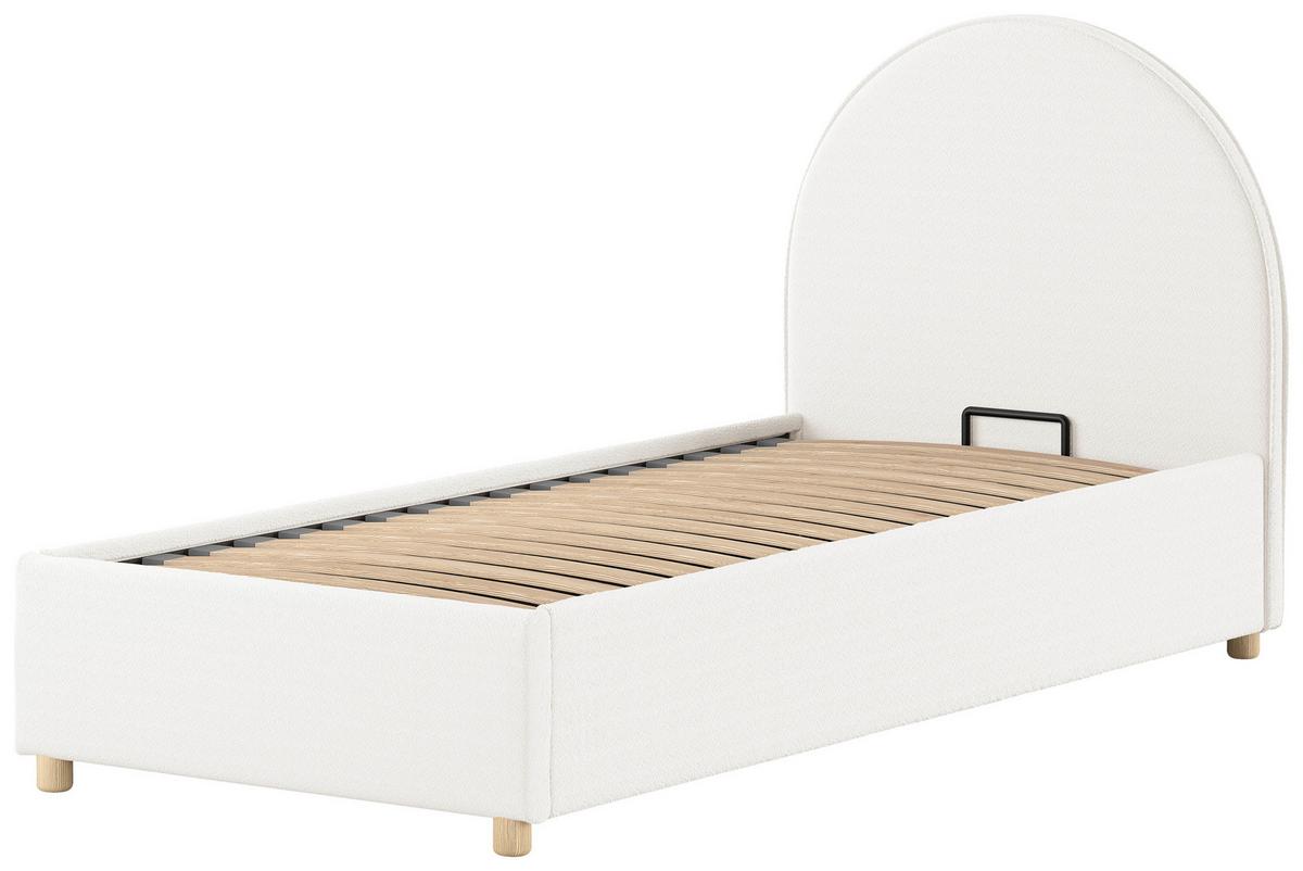 KINDER-/JUNIORBETT Moon Weiß 90x200cm - Weiß/Naturfarben, ROMANTIK / LANDHAUS, Holz/Textil (90/200cm) - Vipack