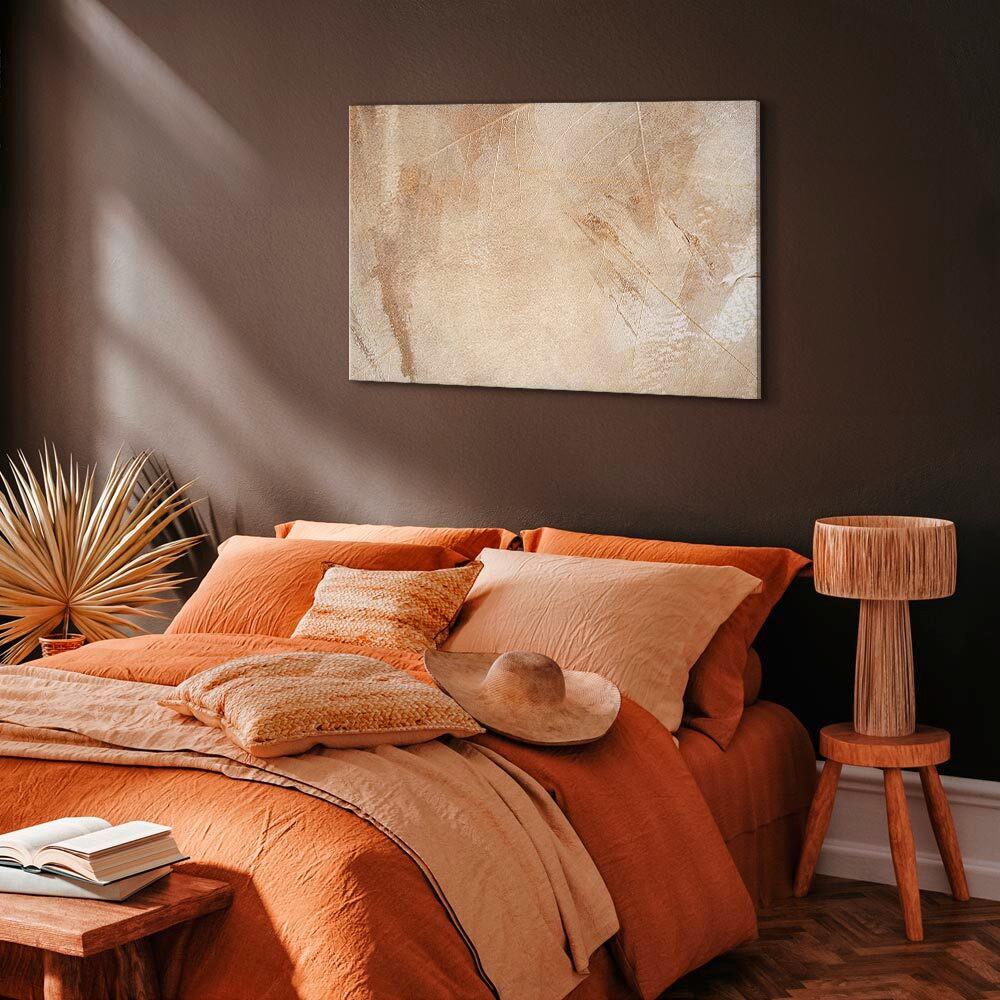 Leinwandbild Peaceful Cappuccino Grauweiß B: 120 Cm - Grauweiß/Cappuccino, Basics, Holz/Textil (120/80/1.2cm) - artgeist