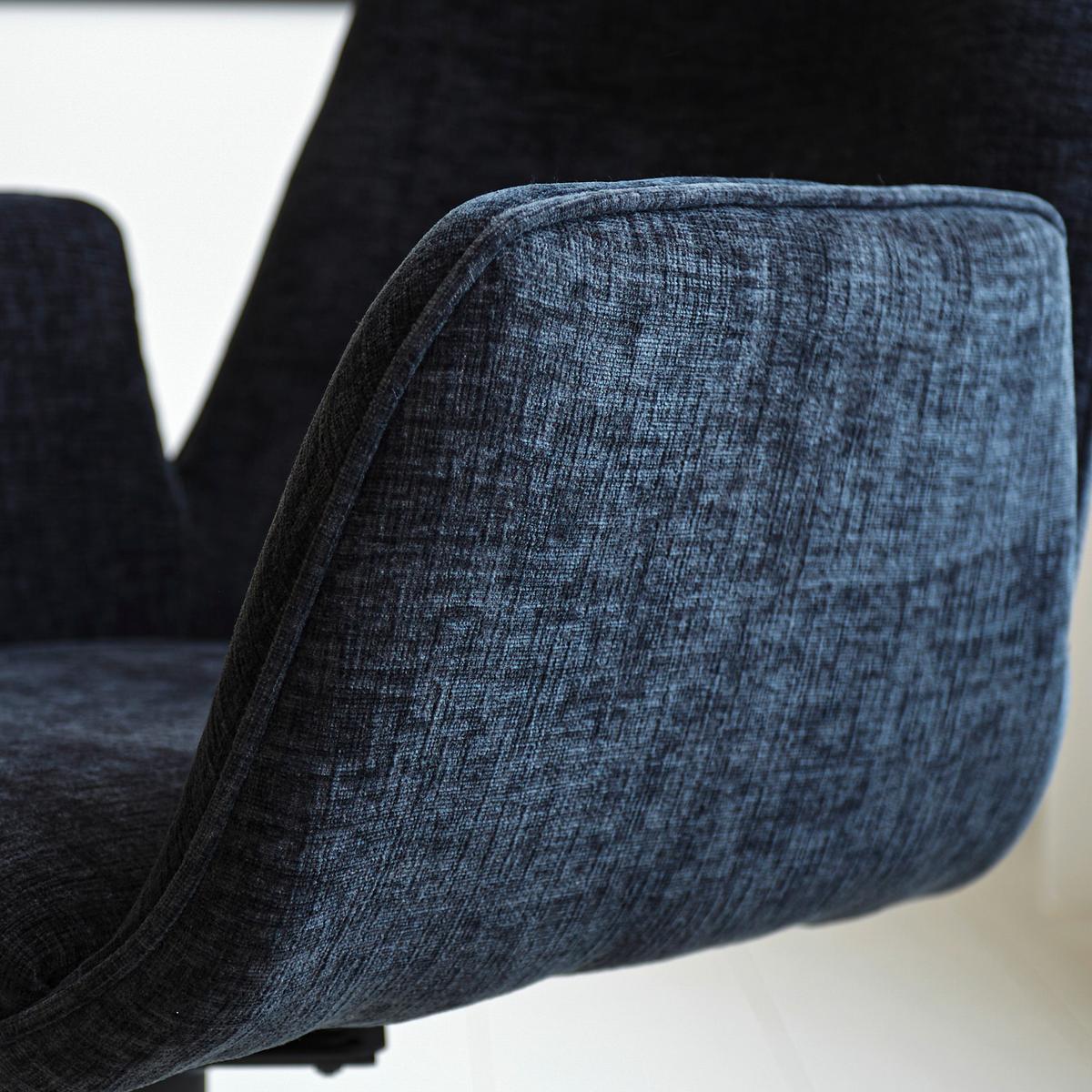 Armlehnstuhl Toulouse Schwarz B: 61 Cm - Schwarz, MODERN, Textil/Metall (61/89/62cm) - MID.YOU