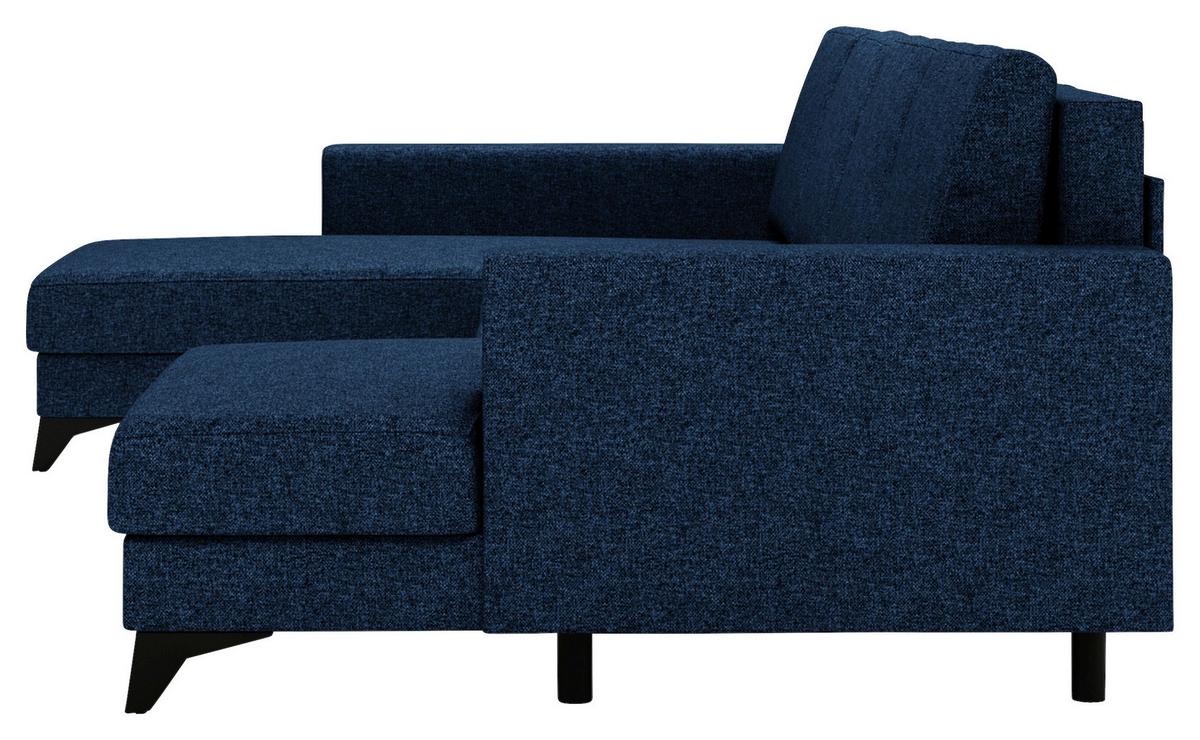 Harvey U Blau U: 190x339x156 Cm - Blau/Schwarz, Design, Textil (190/339/156cm) - Livetastic