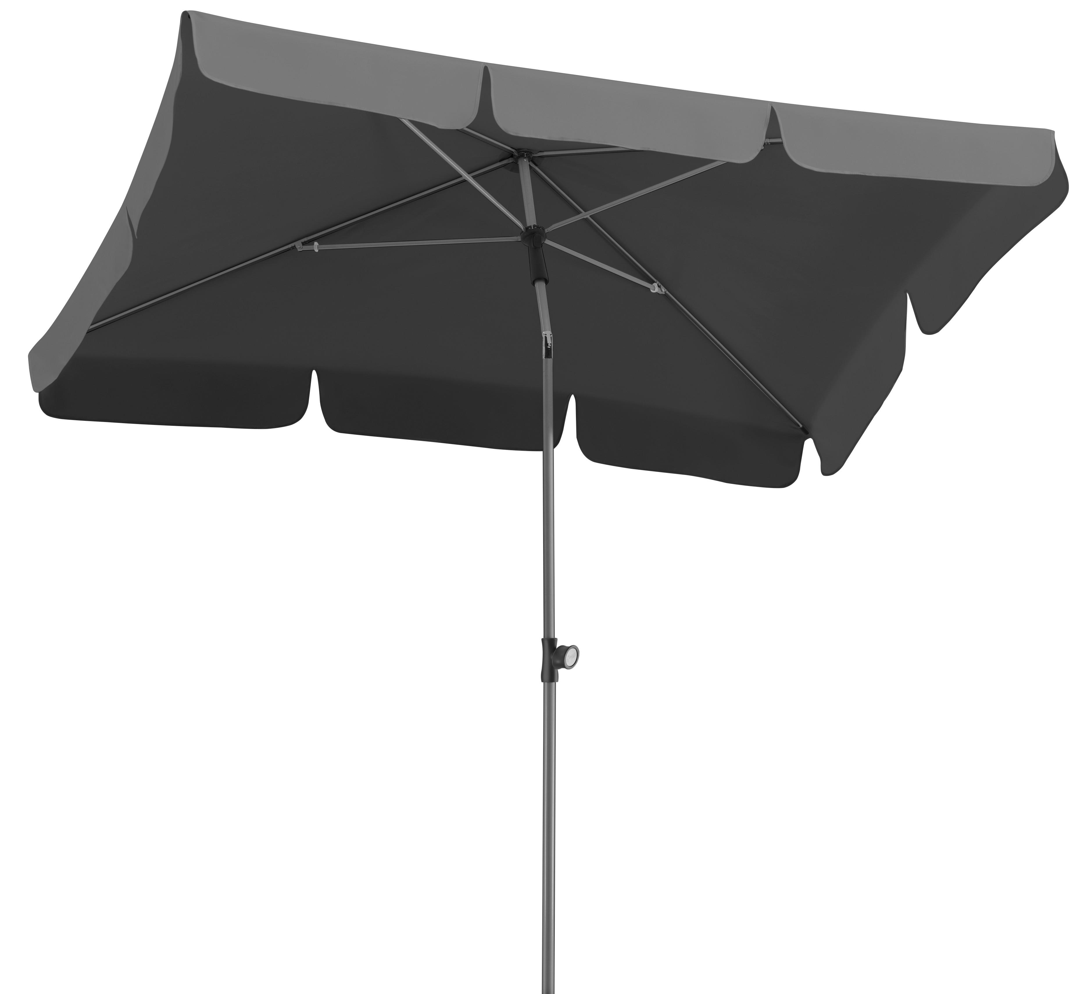 Sonnenschirm Locarno BxHxT: 120x240x180 cm Anthrazit - Anthrazit/Silberfarben, Basics, Textil/Metall (120/240/180cm) - Schneider