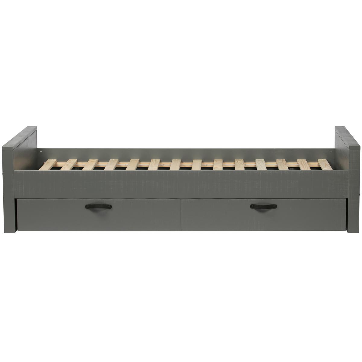 BETT Morris Grau 90x200cm - Grau, Design, Holz (90/200cm) - Livetastic