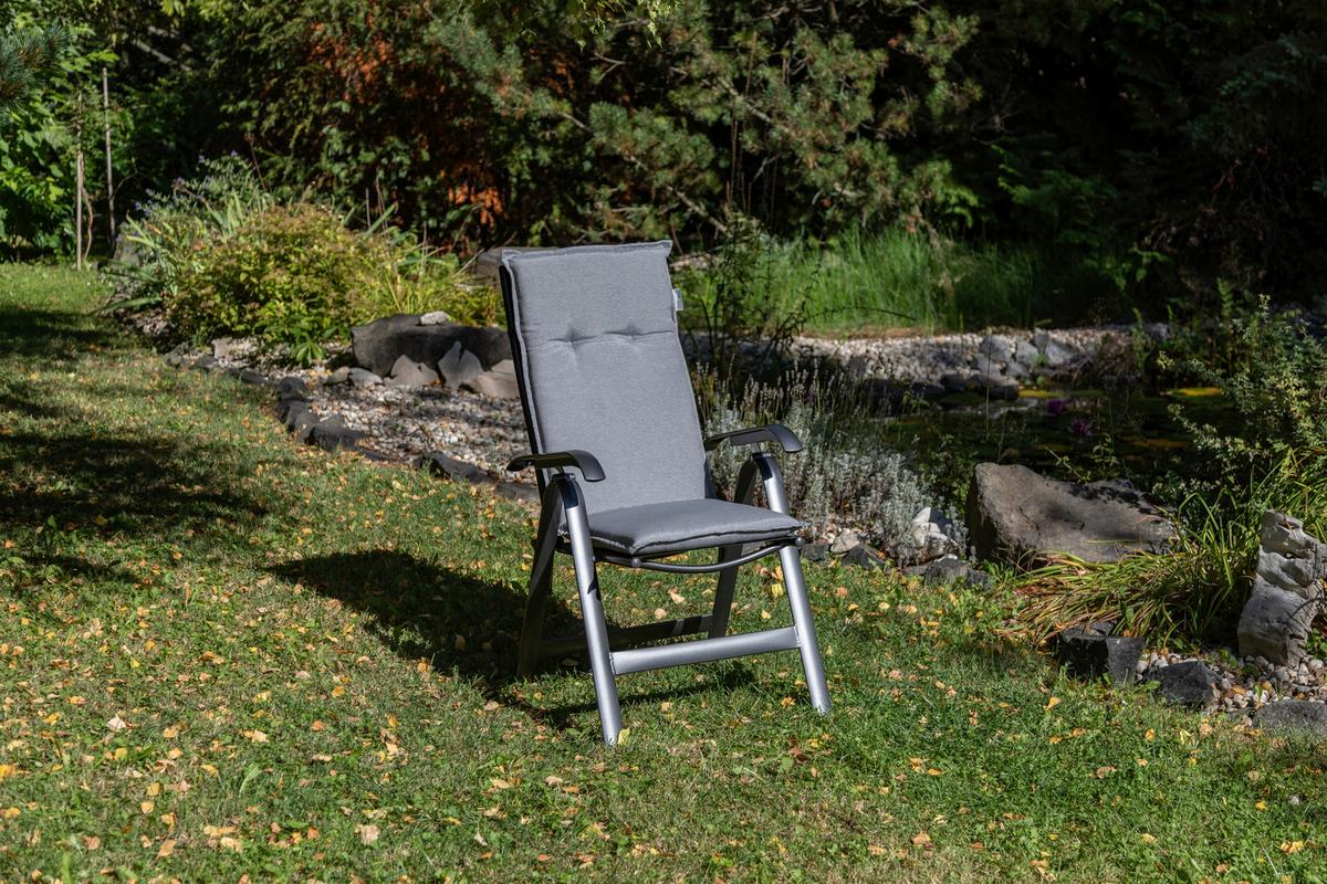 Auflage für Sessel Trabazon 118x46x8 cm Grau - Grau, Basics, Textil (118/46/8cm) - Gardenson